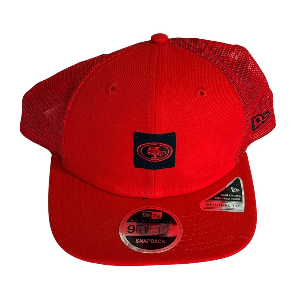 New Era Hat Mens OSFM Red San Francisco 49ers 9FIFTY Snapback Trucker Sideline